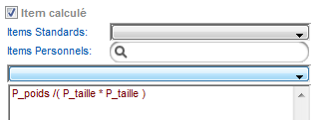 Exemple : Formule de calcul pour l'IMC