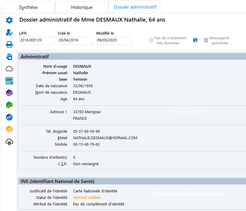 Dossier administratif