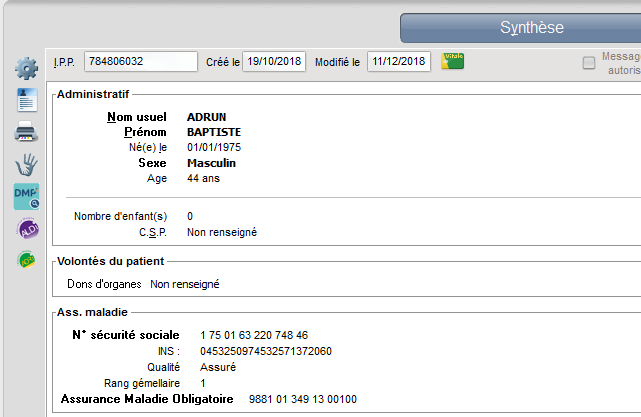 Dossier administratif en mode lecture